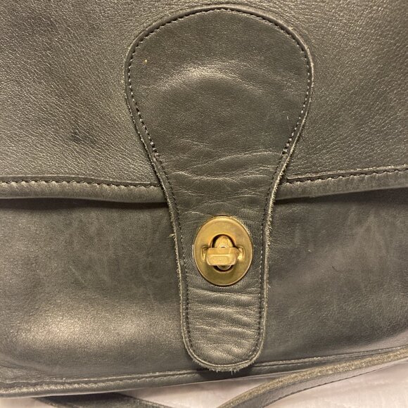 Vintage Y2K COACH Black Leather Station Bag No. 5007 - Picture 3 of 16